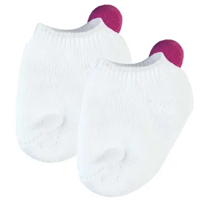 Teamson Sophia's Ankle Socks With Pom-poms For 18" Dolls, White/hot Pink