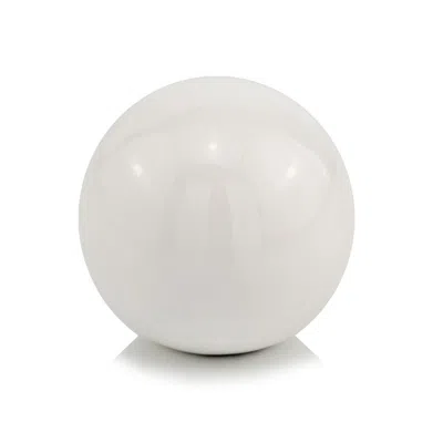 Homezia 4" X 4" X 4" White Aluminum Sphere
