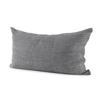 Homezia White And Black Pattern Lumbar Throw Pillow Cover