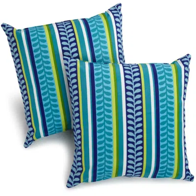 Blazing Needles 17-inch Outdoor Knife Edge Throw Pillows (set Of 2)