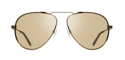 Revo Re 1163 04 Ch Metro Js Aviator Polarized Sunglasses In Beige