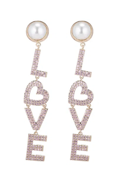 Eye Candy La Love Me Cz Drop Earring In Silver