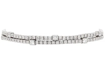 Diana M. Fine Jewelry 14k 4.50 Ct. Tw. Diamond Tennis Bracelet In Silver