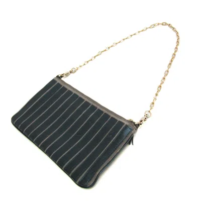 Pre-owned Anya Hindmarch Navy Leather Clutch Bag ()