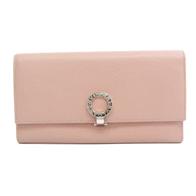 Pre-owned Bulgari Bvlgari Bvlgari Pink Leather Wallet  ()