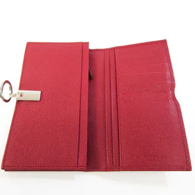 Pre-owned Bulgari Bvlgari Bvlgari Red Leather Wallet  ()