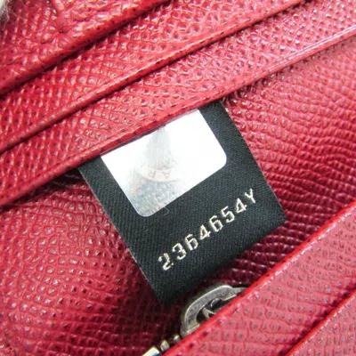 Pre-owned Bulgari Bvlgari Bvlgari Red Leather Wallet  ()