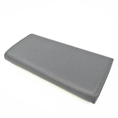 Pre-owned Celine Céline Large Flap Wallet Grey Pony-style Calfskin Wallet  ()