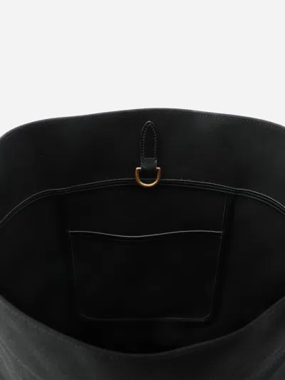 Alex Mill Brady Leven Large Canvas Shoulder Bag In Black