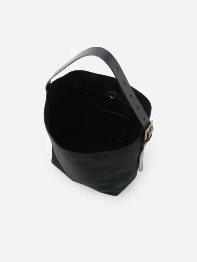 Alex Mill Brady Leven Large Canvas Shoulder Bag In Black