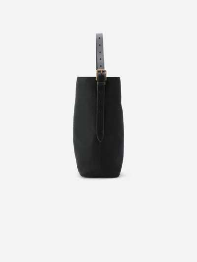 Alex Mill Brady Leven Large Canvas Shoulder Bag In Black