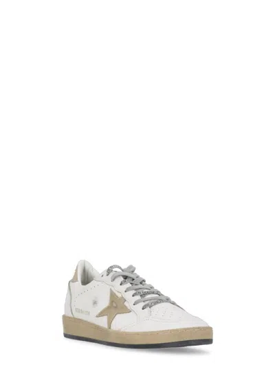 Golden Goose Leather Sneakers With Laminated Star And Heel Detail In Multi