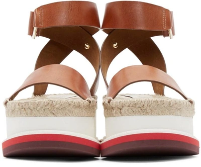 Shop Stella Mccartney Tan Platform Sandals