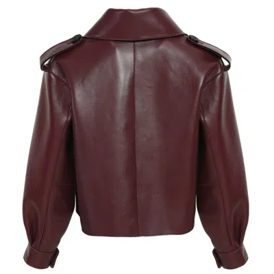 Wanan Touch Ilaria Jacket In Wine Red Lambskin Leather