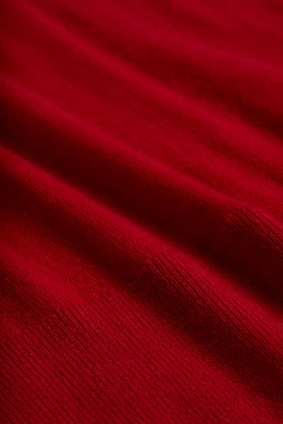 L Agence Flora Turtleneck In Lava Red/gold