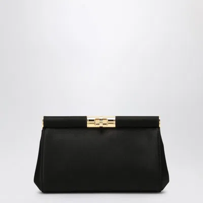 Dolce & Gabbana Marlene Small Satin Shoulder Bag In Black