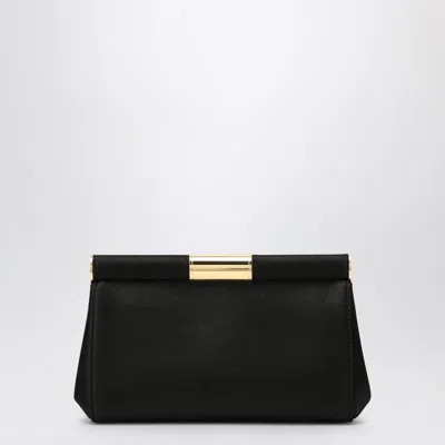 Dolce & Gabbana Marlene Small Satin Shoulder Bag In Black