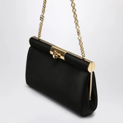 Dolce & Gabbana Marlene Small Satin Shoulder Bag In Black