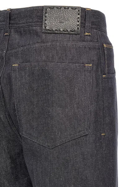Fendi Denim Jeans In Blue