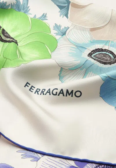 Ferragamo Floral-print Silk Scarf In Multicolor