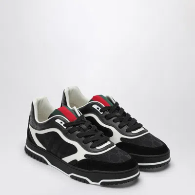 GUCCI GUCCI RE-WEB SNEAKER IN BLACK GG FABRIC MEN 