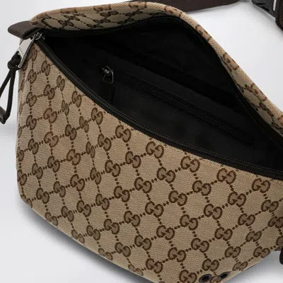 Gucci Small Gg Fabric Waist Bag Men In Cream