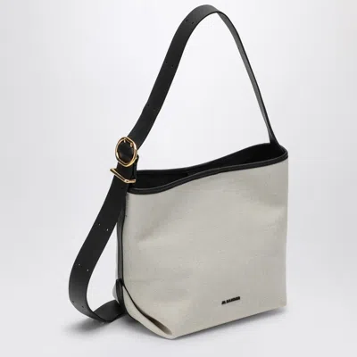 Jil Sander Folded Canvas Small Tote Bag Women In Cream