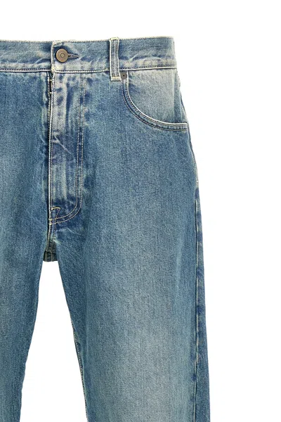 Shop Maison Margiela Men Washed Denim Jeans In Blue