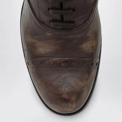 Miu Miu Cocoa-coloured Lace-up Boot With Heel In Brown
