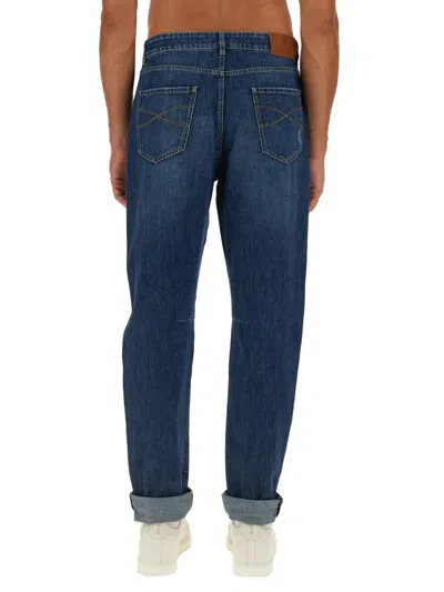 Shop Brunello Cucinelli Regular Fit Jeans In Navy