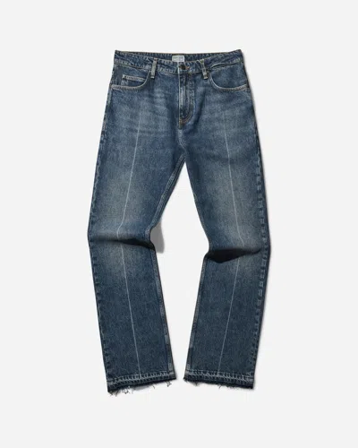 Guess Usa Washed Denim Pants Coated Used Indigo In Beige