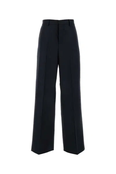 Ami Alexandre Mattiussi Wide Legged Pinstripe Trousers With In Blue