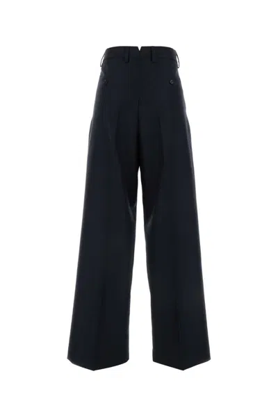 Ami Alexandre Mattiussi Wide Legged Pinstripe Trousers With In Blue