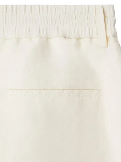 Burberry Tailored Canvas Shorts In Pearl