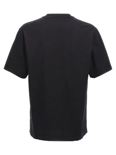 Burberry Tempah Embroidered Logo Cotton T-shirt In Black