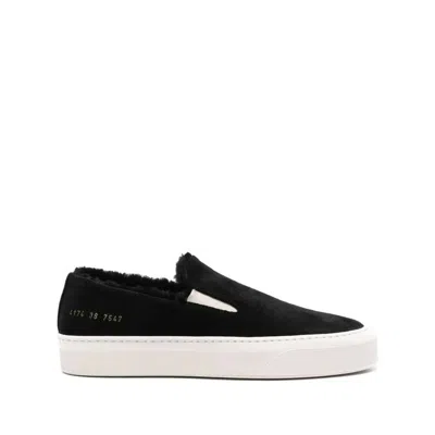 Common Projects Faux-shearling Loafers In Black