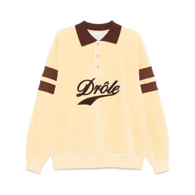 Shop Drôle De Monsieur Sweaters In Yellow/brown