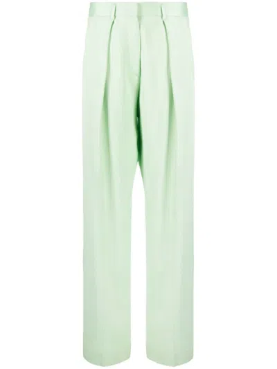 Shop Forte Forte Trousers In Ice Lime