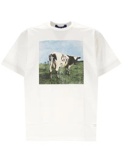 Shop Junya Watanabe T-shirts And Polos In Wh X Wh/bk/bl