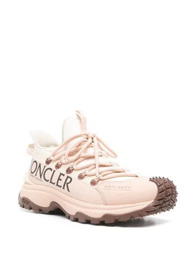 Moncler Lite 2 Low-top Sneakers With Vibram Sole In Light Beige