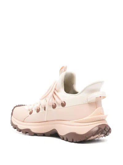 Moncler Lite 2 Low-top Sneakers With Vibram Sole In Light Beige