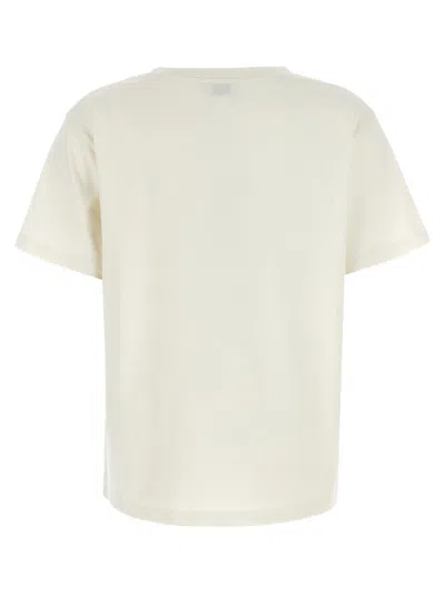 Saint Laurent White T-shirt With Logo Patch In White