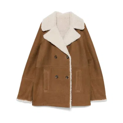 Yves Salomon Outerwear In Brown