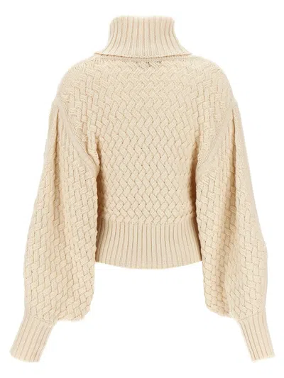 Shop Zimmermann 'illustration Textured' Sweater In Beige