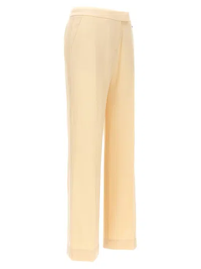Zimmermann Pantalone Dalla Gamba Ampia Illuminate In Lino Crema  Donna In Beige