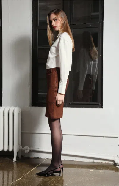Walter Baker Piper Skirt In Brown