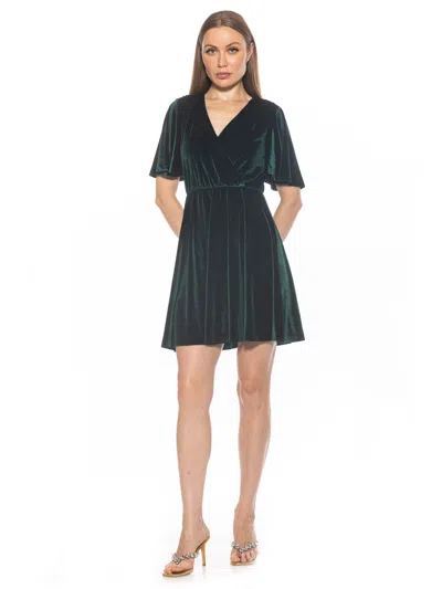 Alexia Admor Oakless Velvet Dress In Gold