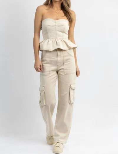 Sofie The Label Tayla Cargo Set In Beige In Beige