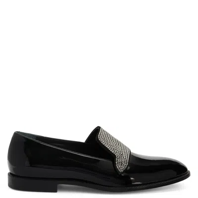 Giuseppe Zanotti Eflamm Crystal-embellished Loafers In Black