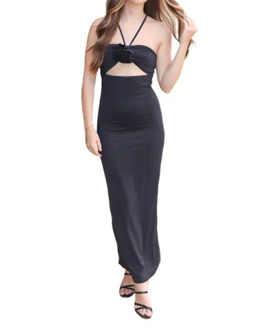 Pretty Garbage Bring Me Roses Maxi Dress In Black In Black